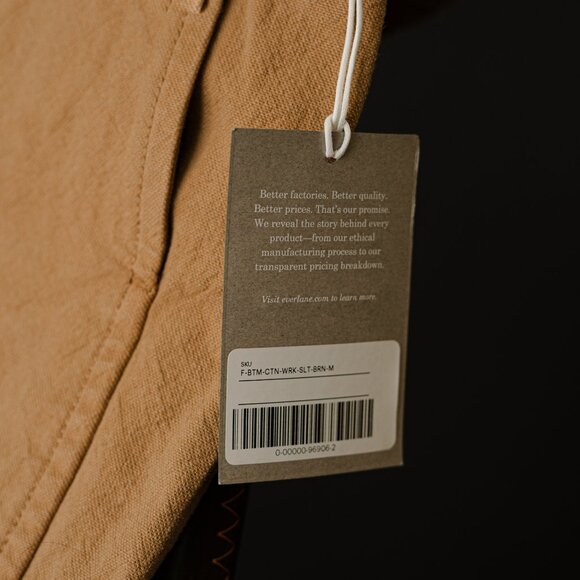 NEW WITH TAGS Everlane Canvas Organic Cotton Pull-On Pants with Pockets - Picture 6 of 12